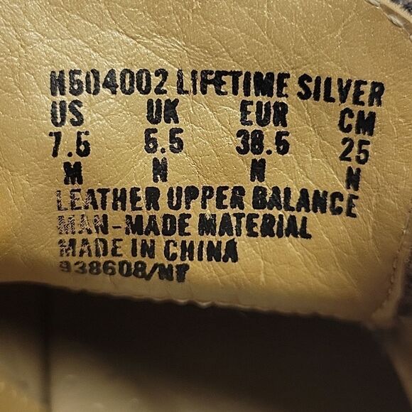 Hush Puppies Lifetime Silver Metallic Leather Oxfords - Picture 9 of 11